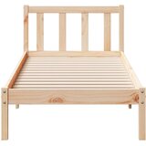  Dugi okvir kreveta bez madraca bijeli 100x210 cm od borovine | Eponuda.com