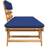 vidaXL vrtna klop z blazinami 2 v 1 190 cm trden akacijev les | Shoptok.si