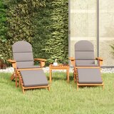  3-dijelna vrtna garnitura Adirondack masivno bagremovo drvo | shoptok.hr