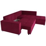 P & B KOTNA SEDEŽNA GARNITURA, rebrasti žamet rdeča | Shoptok.si