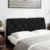 Maison Chic posteljno vzglavje - vzglavna omarica - vzglavna stranica črna 120 cm blago, (21704201) | Shoptok.si