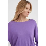 Sisley Pulover s primesjo svile vijolična barva