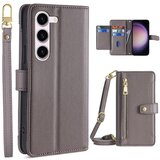 INORCO Ovitek za telefon z žepom na zadrgo za Samsung Galaxy S23, reže za kartice, stojalo, PU usnjen ovitek za telefon s trakovi, (22034027) | Shoptok.si