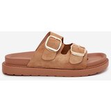 Boto Womens Platform Sandals With Golden Buckles Camel Verena | shoptok.hr