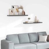  Plutajuće zidne police 2 kom sjajne sive 90 x 23,5 x 3,8 cm MDF | shoptok.hr