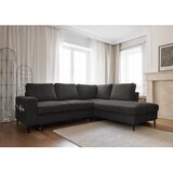 Miuform Tamno siva sklopiva kutna garnitura od samta (s desnim kutom) Lofty Lilly – | shoptok.hr