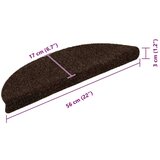 vidaXL Samoljepljivi otirači za stepenice 20 kom smeđe 56 x 17 x 3 cm | shoptok.hr