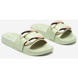 Resti Women's green slippers with golden Serina ornament - Footwear | Shoptok.si