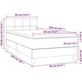  box spring s madracem LED svjetlosivi 90x200 cm tkanina | shoptok.hr