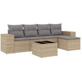 vidaXL 6-dijelni set vrtnih sofa s jastucima bež od poliratana | shoptok.hr