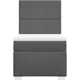  Krevet s oprugama i madracem tamnosivi 90 x 190 cm od tkanine | shoptok.hr