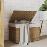 vidaXL Košara za perilo s pokrovom 55,5x35x34 cm poli ratan Cene
