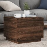 The Living Store Klubska mizica z LED lučkami rjavi hrast 50x50x40 cm - Klubska Mizica, (21657435) | Shoptok.si