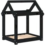  Krevet za pse crni 61x50x70 cm od masivne borovine | shoptok.hr