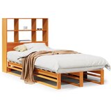  Krevet s regalom za knjige bez madraca 100x200 cm masivno drvo | shoptok.hr