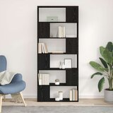  Knjiga Polica Črna Hrast 80x24x186 cm Inženirski Les | Shoptok.si