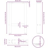  Noge za klub stolić crne 2 kom 38 x (42-43) cm čelik | shoptok.hr