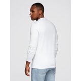 Ombre Longsleeve męski z printem w kształcie kieszonki - biały | Shoptok.si