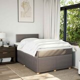  Krevet s oprugama i madracem smeđesivi 120 x 200 cm od tkanine | shoptok.hr