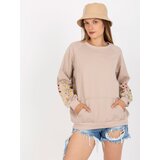 RUE PARIS Sweatshirt-RV-BL-8061.97-beige | Shoptok.si