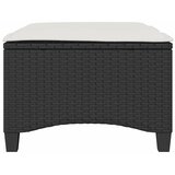  Vrtne stolice s jastucima 2 kom. Crne 55x55x36 cm Poli ratan - Crna i krem 1 | shoptok.hr