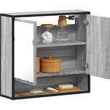 vidaXL Kopalniška omarica z ogledalom siva sonoma 65x20x60 cm inž. les Cene