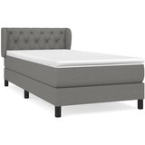 The Living Store Box spring postelja z vzmetnico temno siva 80x200 cm blago - Box Spring Postelja, (21519775) | Shoptok.si