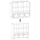 vidaXL Visoka komoda antracit 101,5x39x103,5 cm od čelika | shoptok.hr