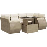  7-dijelni set vrtnih sofa od poliratana s jastucima bež | shoptok.hr
