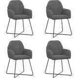 vidaXL Trpezarijske stolice 4 kom. Baršun Tamnosiva 55 x 50 x 84 cm - Tamnosiva 4 | shoptok.hr