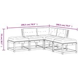 5-dijelni set vrtnih sofa s jastucima bijeli masivna borovina | shoptok.hr