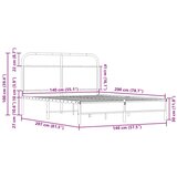  Okvir kreveta bez madraca boja hrasta sonome 140x200 cm drveni | shoptok.hr