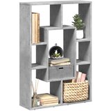  Regal za knjige boja betona 63x20x90 cm konstruirano drvo | shoptok.hr