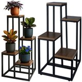 Ruhhy stalak za cvijeće 4 razine – loft metalni stalak za biljke (do 50 kg) Cijene
