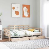  Dnevni krevet s ladicama bez madraca 90 x 190 cm masivno drvo | shoptok.hr