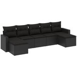  7-dijelni set vrtnih sofa od poliratana s jastucima crni | shoptok.hr