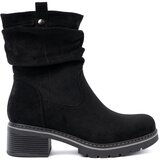 Shelvt Women's black ankle boots with decorative ruffles | Shoptok.si