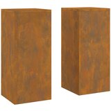 vidaXL Stojala za rastline Set 2 Rjav Jeklena konstrukcija | Shoptok.si