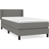 Maison Chic Box spring postelja - Vzmetna postelja z vzmetnico temno siva 80x200 cm blago SL7175, (21906619) Cene