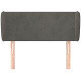  Uzglavlje s ušima tamnosivo 83x23x78/88 cm baršunasto | shoptok.hr