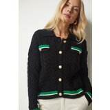  Women's Black Knitted Pattern Sweater Cardigan PF0009 | shoptok.hr