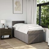 vidaXL Krevet s oprugama i madracem smeđesivi 100 x 200 cm od tkanine | shoptok.hr