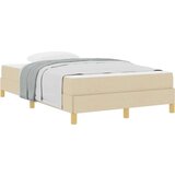 Box Postelja z vzmetnico Kremna in rjava 120 x 190 cm | Shoptok.si