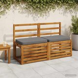 Jastučići za klupe - 2 dijela VUGHT 2 pcs 100% poliester Siva | shoptok.hr