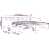  Dnevni krevet na razvlačenje s madracima crni 90x200 cm tkanina | shoptok.hr