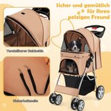  Pasji kolica do 15 kg ( 81 x 45 x 101 cm ) bež | shoptok.hr