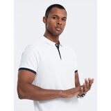 Ombre Men's cotton polo shirt - white | shoptok.hr