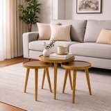 Hanah home set od 3 umetnutih stočića Polen 3, hrast | Eponuda.com