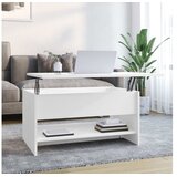  Stolić za kavu bijeli 80 x 50 x 40 cm od konstruiranog drva | shoptok.hr