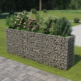vidaXL Visoka greda gabion pocinkano jeklo 270x50x100 cm Cene
